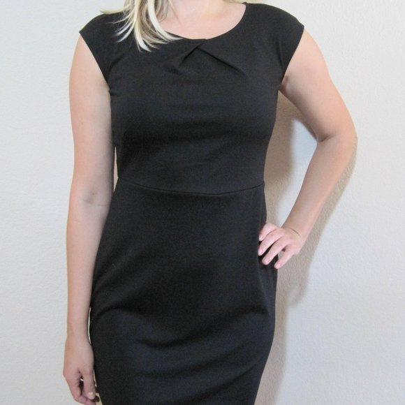 Merona Black Sheath Dress Small Sleeveless Womens Work Career Cocktail Party - Picture 3 of 6